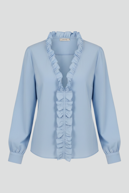 Livia | V Neck Ruffle Detail Blouse
