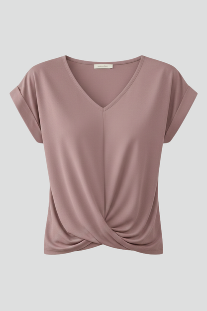 Lena | V Neck Short Sleeve Blouse