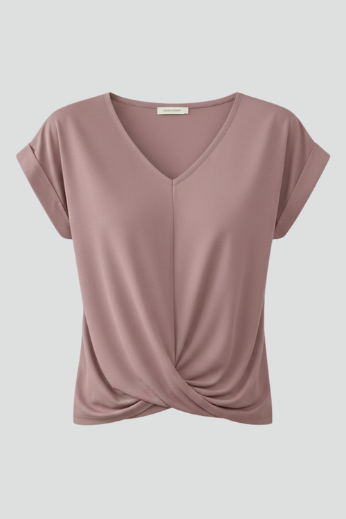 Lena | V Neck Short Sleeve Blouse