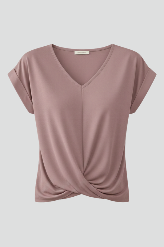 Lena | V Neck Short Sleeve Blouse