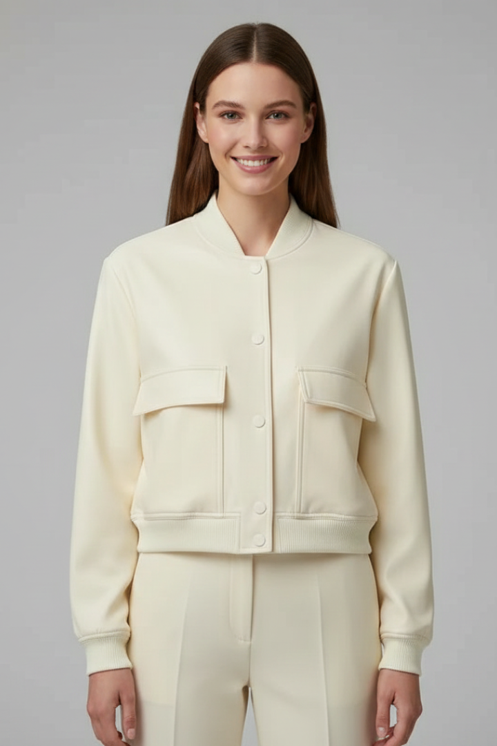 Lila | Chic Bomber Jacket with Baseball Collar