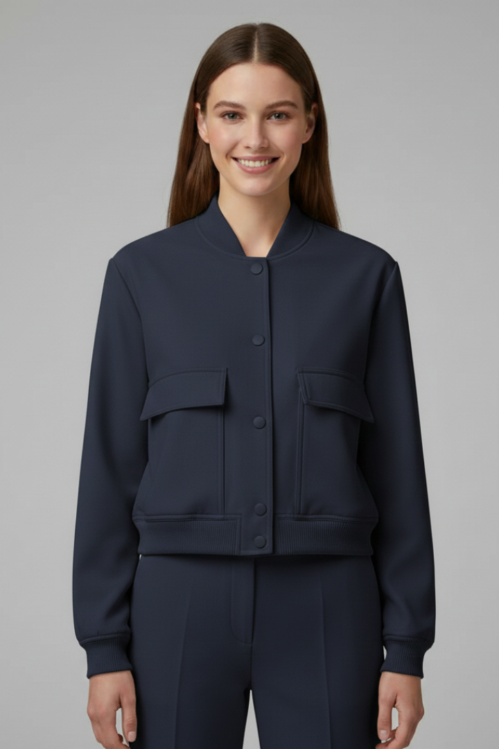 Lila | Chic Bomber Jacket with Baseball Collar