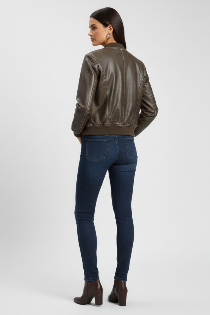 Luna | Chic Collared Bomber Jacket