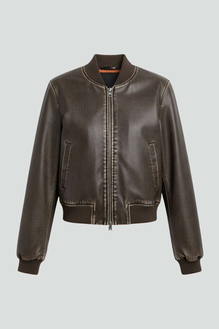 Luna | Chic Collared Bomber Jacket
