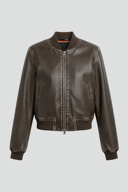 Luna | Chic Collared Bomber Jacket
