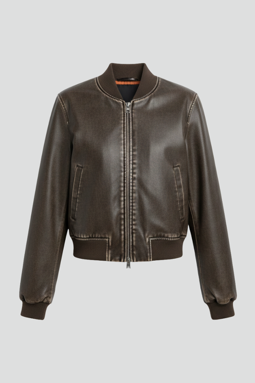 Luna | Chic Collared Bomber Jacket
