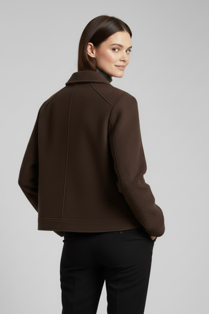 Lena | Chic Bomber Jacket with Lapel Collar
