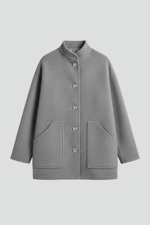 Lena | Luxe Bomber Jacket with Snap Closure