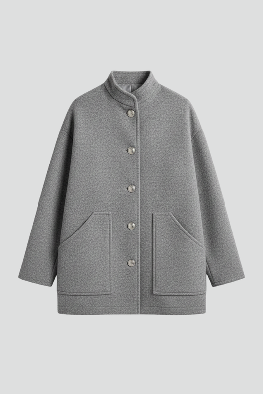 Lena | Luxe Bomber Jacket with Snap Closure