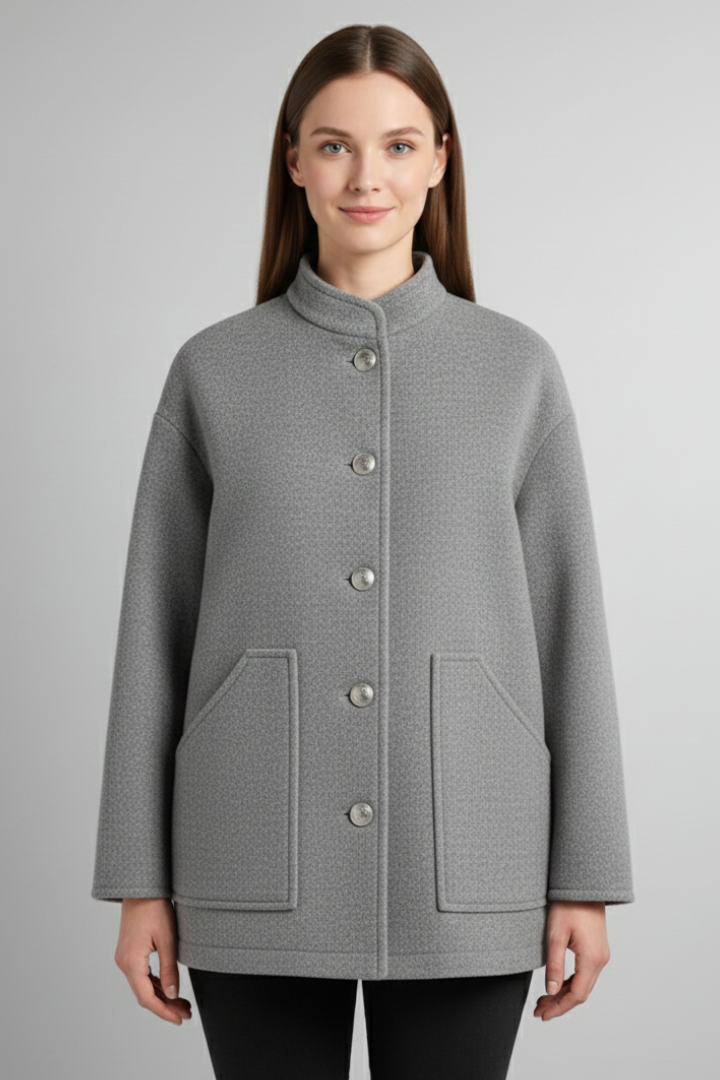 Lena | Luxe Bomber Jacket with Snap Closure