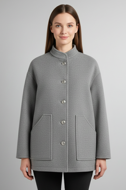 Lena | Luxe Bomber Jacket with Snap Closure