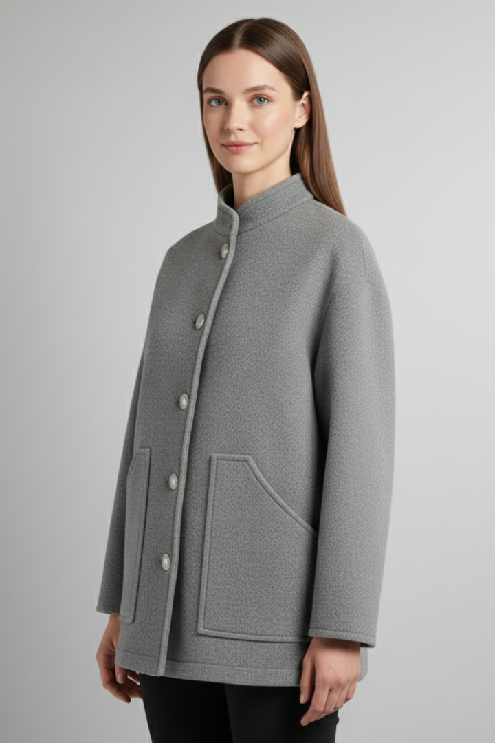 Lena | Luxe Bomber Jacket with Snap Closure