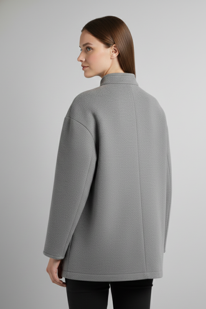 Lena | Luxe Bomber Jacket with Snap Closure