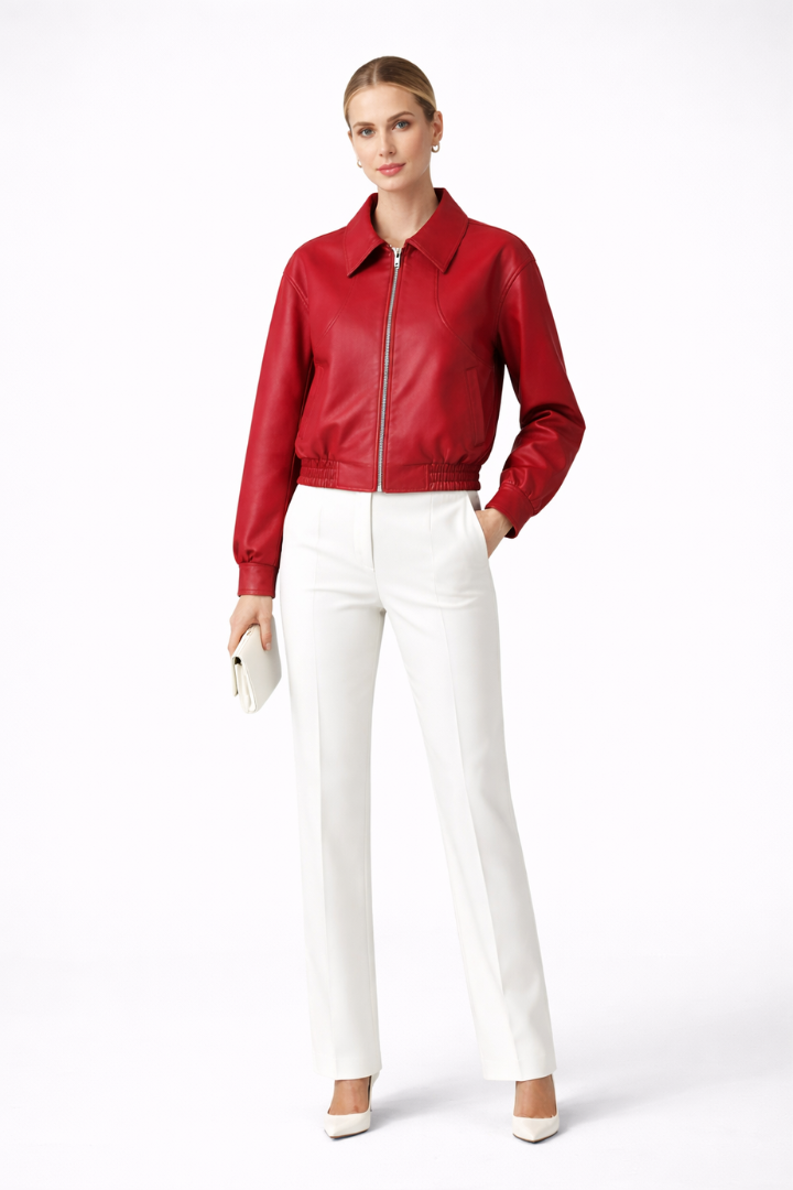 Lena | Chic Bomber Jacket with Zip Closure
