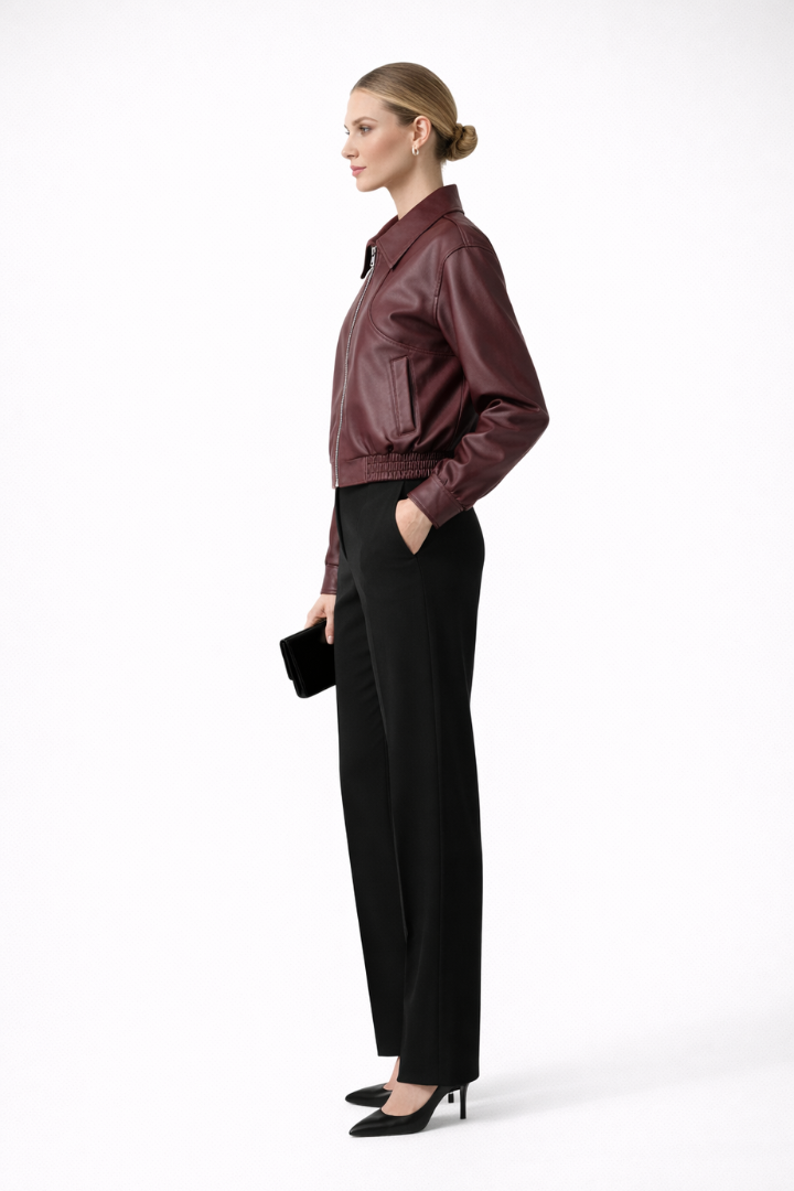 Lena | Chic Bomber Jacket with Zip Closure
