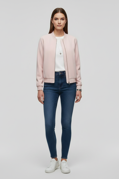Lana | Luxe Bomber Jacket with Zipped Front
