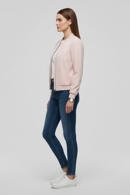 Lana | Luxe Bomber Jacket with Zipped Front