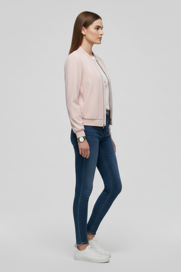 Lana | Luxe Bomber Jacket with Zipped Front