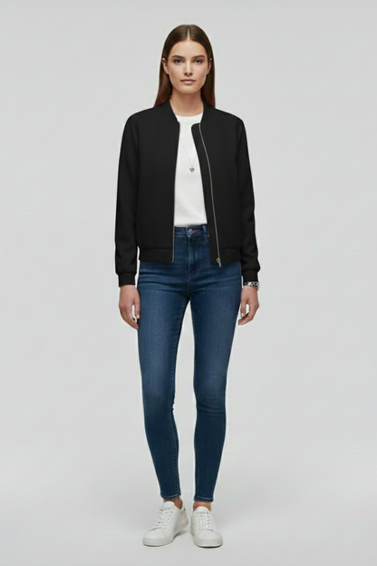 Lana | Luxe Bomber Jacket with Zipped Front