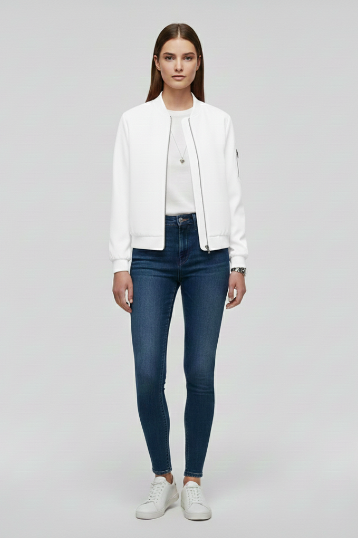 Lana | Luxe Bomber Jacket with Zipped Front