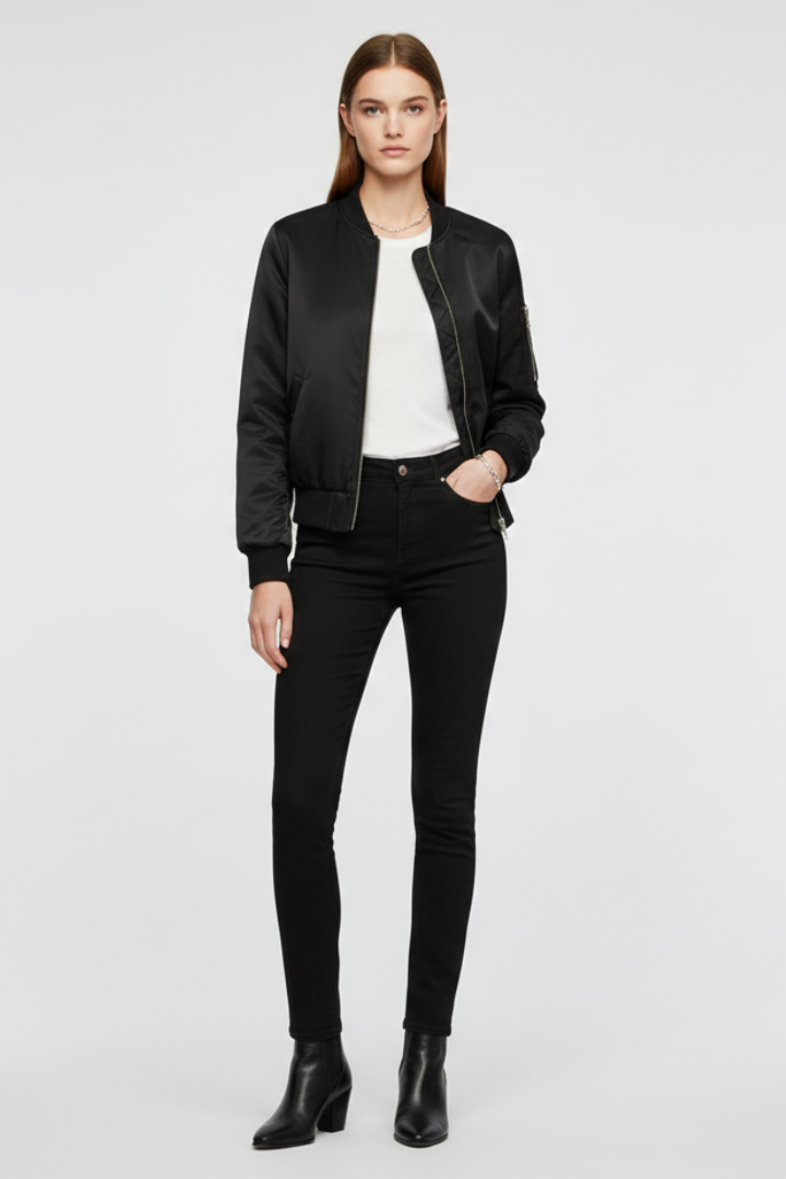 Lena | Chic Bomber Jacket with Zipper Closure