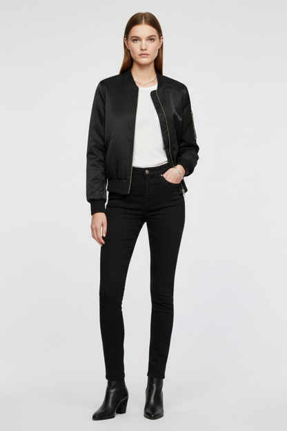 Lena | Chic Bomber Jacket with Zipper Closure