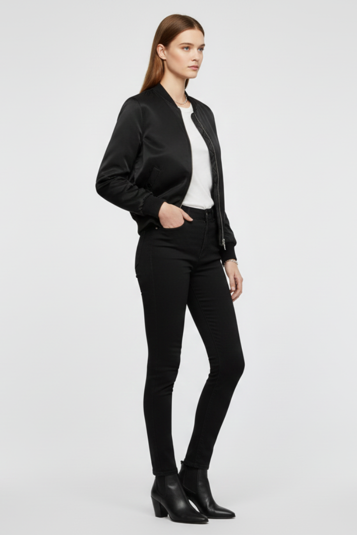 Lena | Chic Bomber Jacket with Zipper Closure