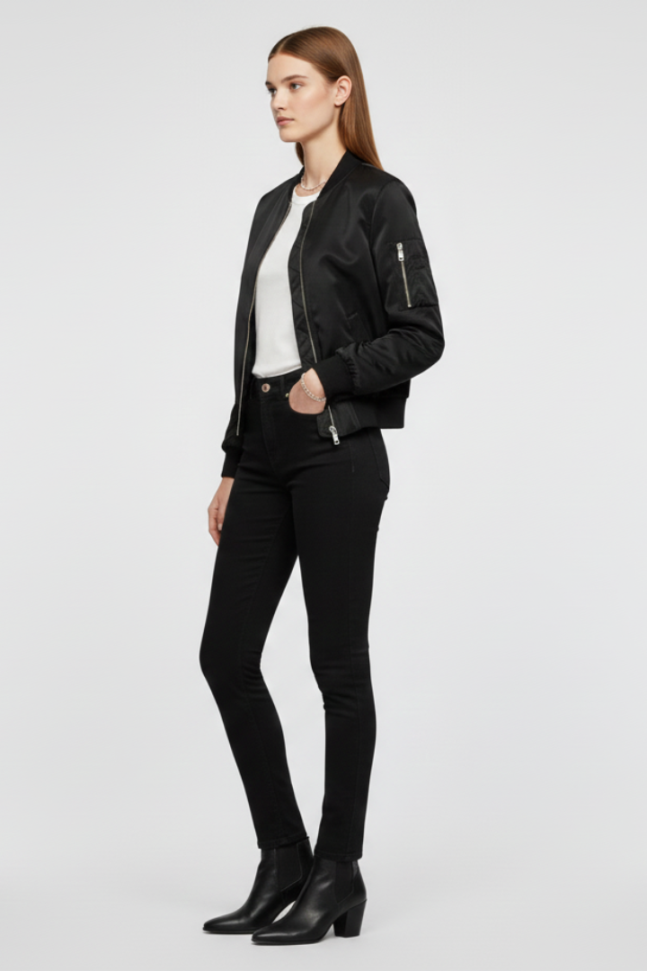 Lena | Chic Bomber Jacket with Zipper Closure