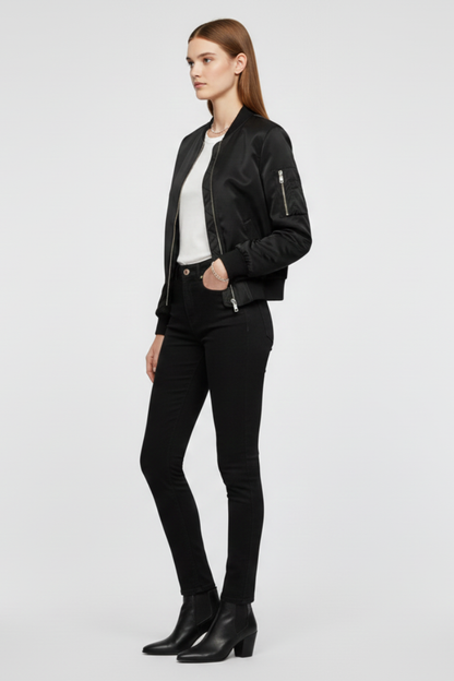 Lena | Chic Bomber Jacket with Zipper Closure