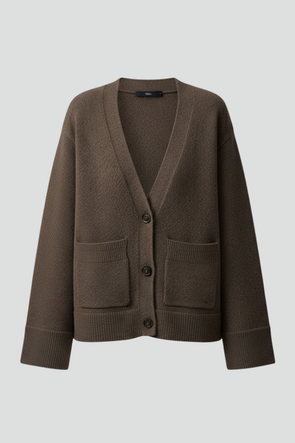 Lila | V-Neck Cardigan with Patch Pockets