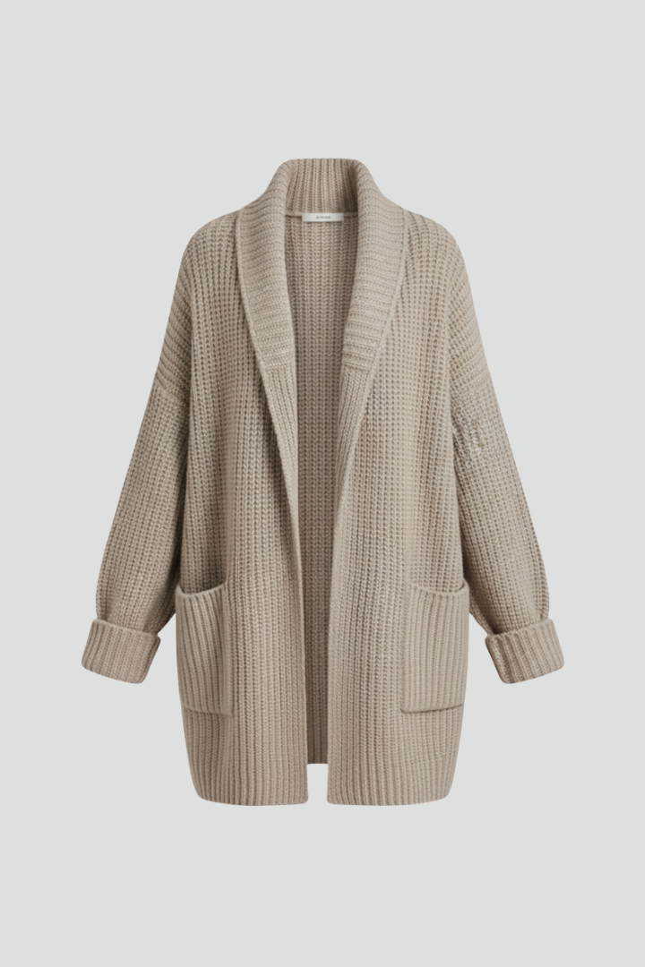 Lila | V Neck Ribbed Cardigan