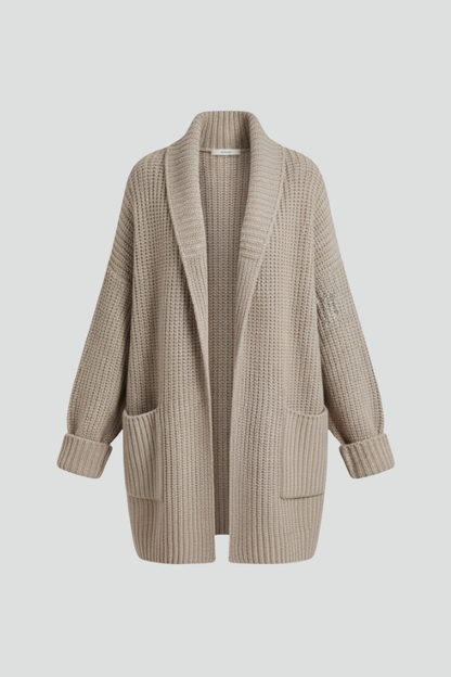 Lila | V Neck Ribbed Cardigan