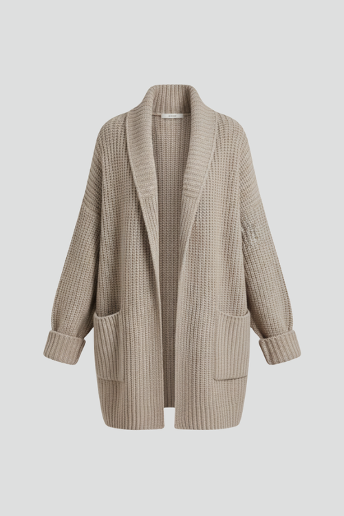 Lila | V Neck Ribbed Cardigan