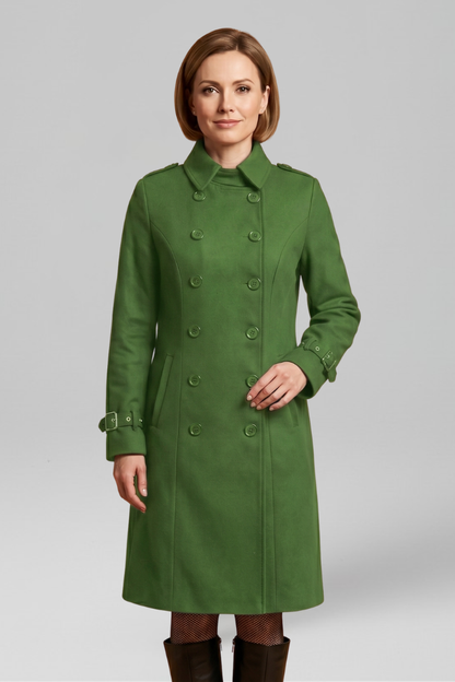 Lila | Elegant Double-Breasted Long Sleeve Coat