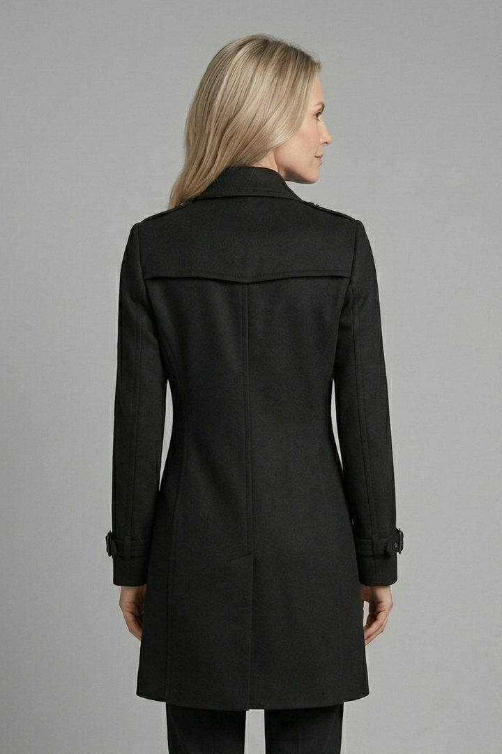 Lila | Elegant Double-Breasted Long Sleeve Coat