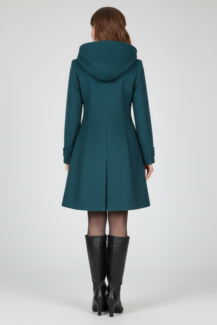 Lena | Hooded Double Button Coat