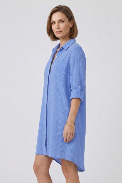 Elena | Buttoned Long Sleeve Cover Up