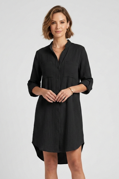 Elena | Buttoned Long Sleeve Cover Up