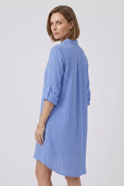 Elena | Buttoned Long Sleeve Cover Up