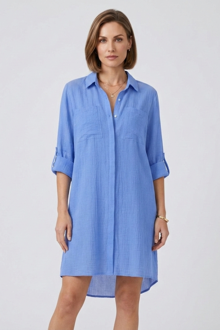 Elena | Buttoned Long Sleeve Cover Up