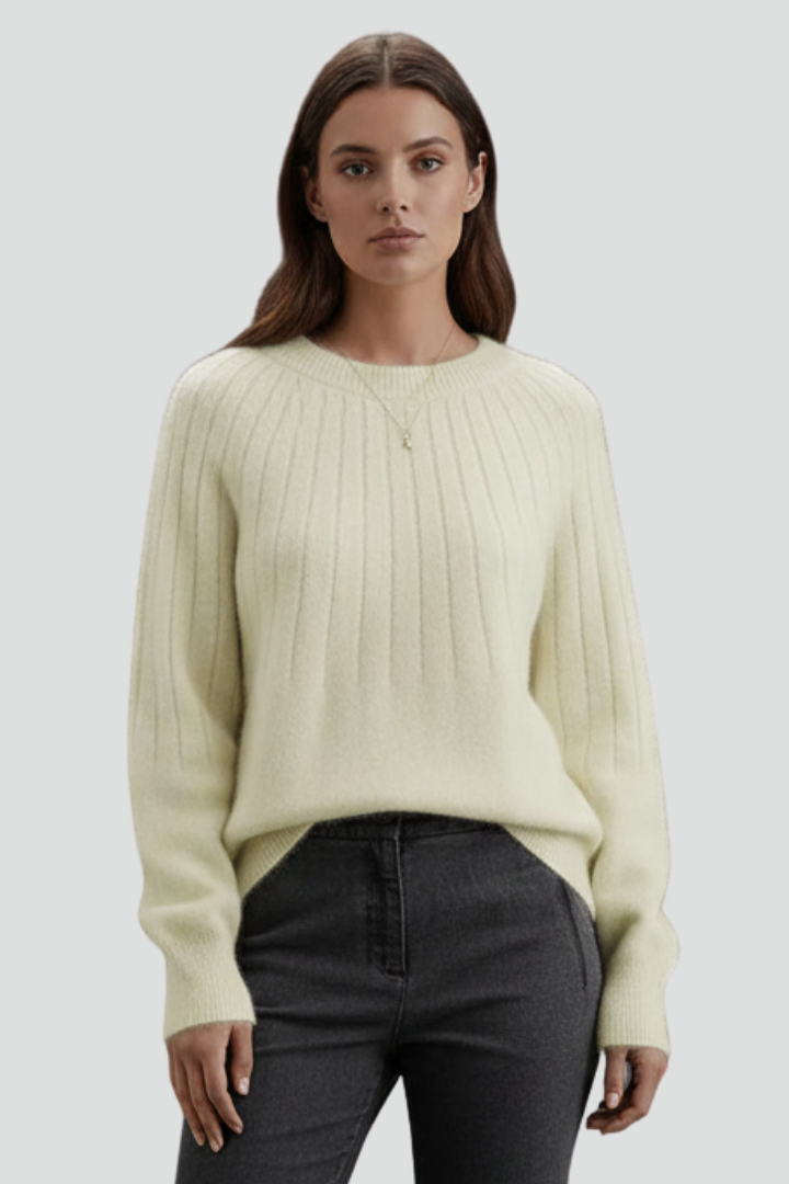 Isla | Ribbed Long Sleeve Crew Neck Jumper