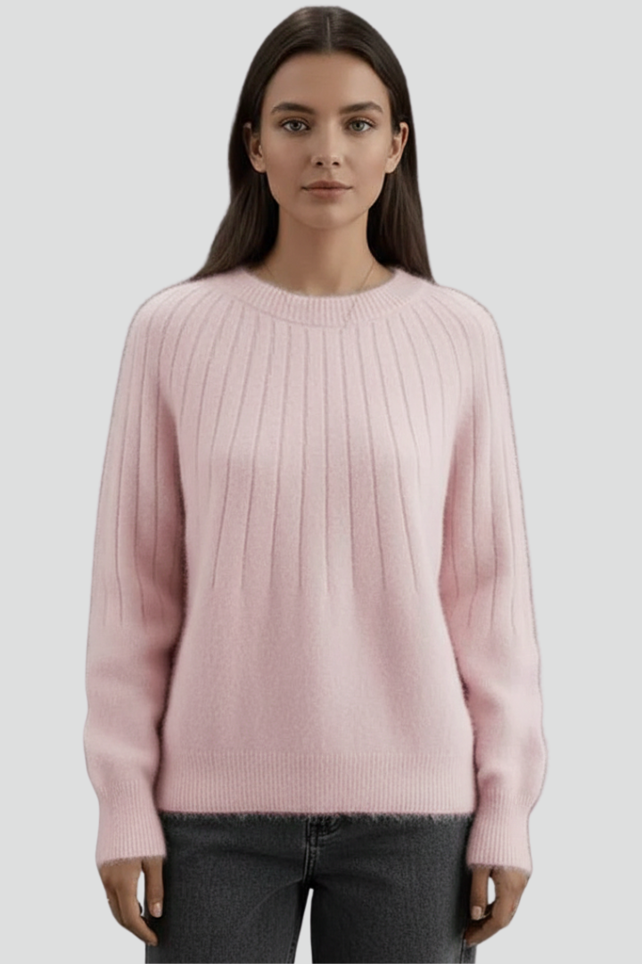 Isla | Ribbed Long Sleeve Crew Neck Jumper