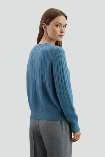 Isla | Ribbed Long Sleeve Crew Neck Jumper