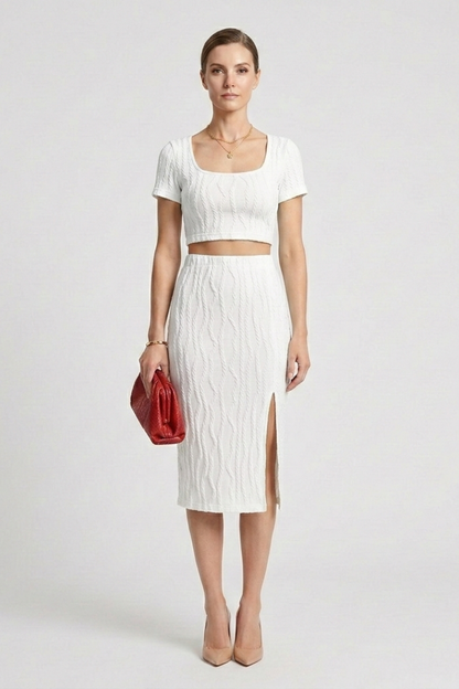 Lila | Chic Crop Top & Maxi Skirt Set