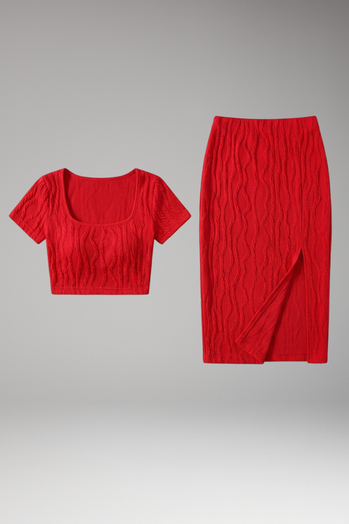 Lila | Chic Crop Top & Maxi Skirt Set