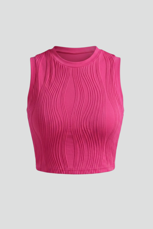 Lila | High Neck Ribbed Crop Top
