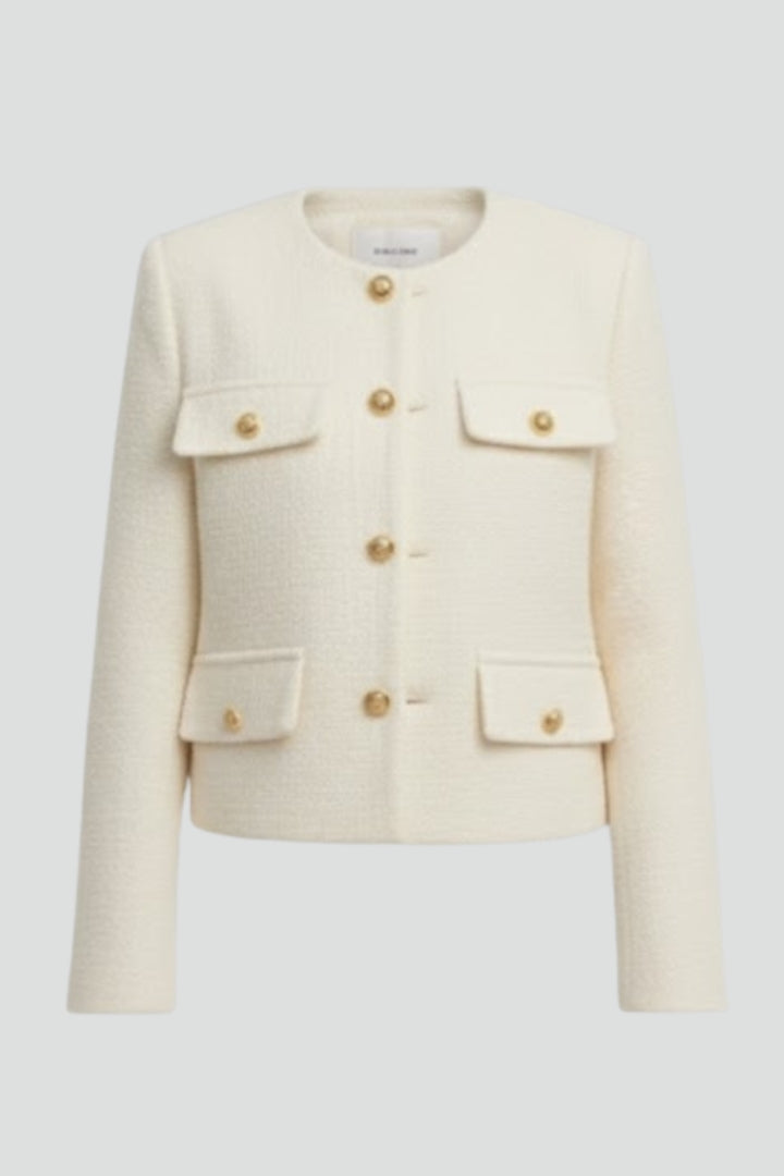 Lena | Cropped Button-Front Jacket