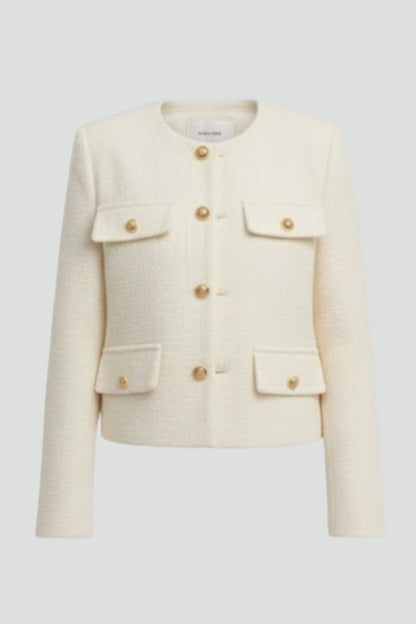 Lena | Cropped Button-Front Jacket