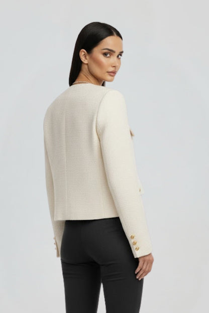 Lena | Cropped Button-Front Jacket