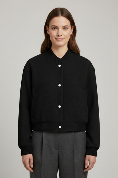 Lena | Cropped Jacket with Snap Fastening